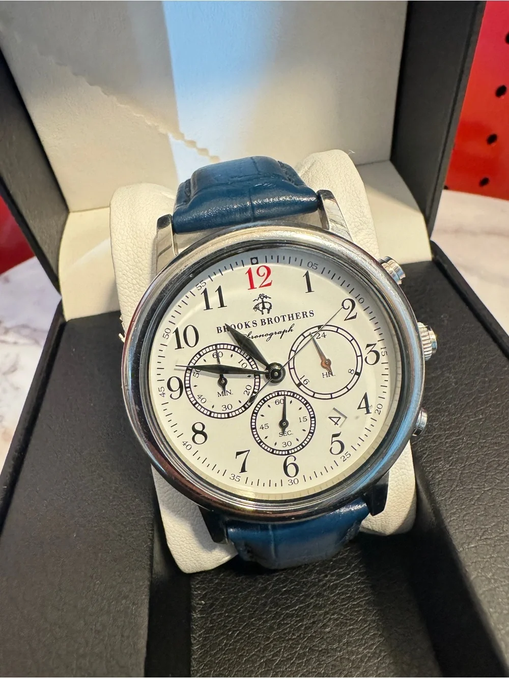 Brooks Brothers Silver Chronograph Watch